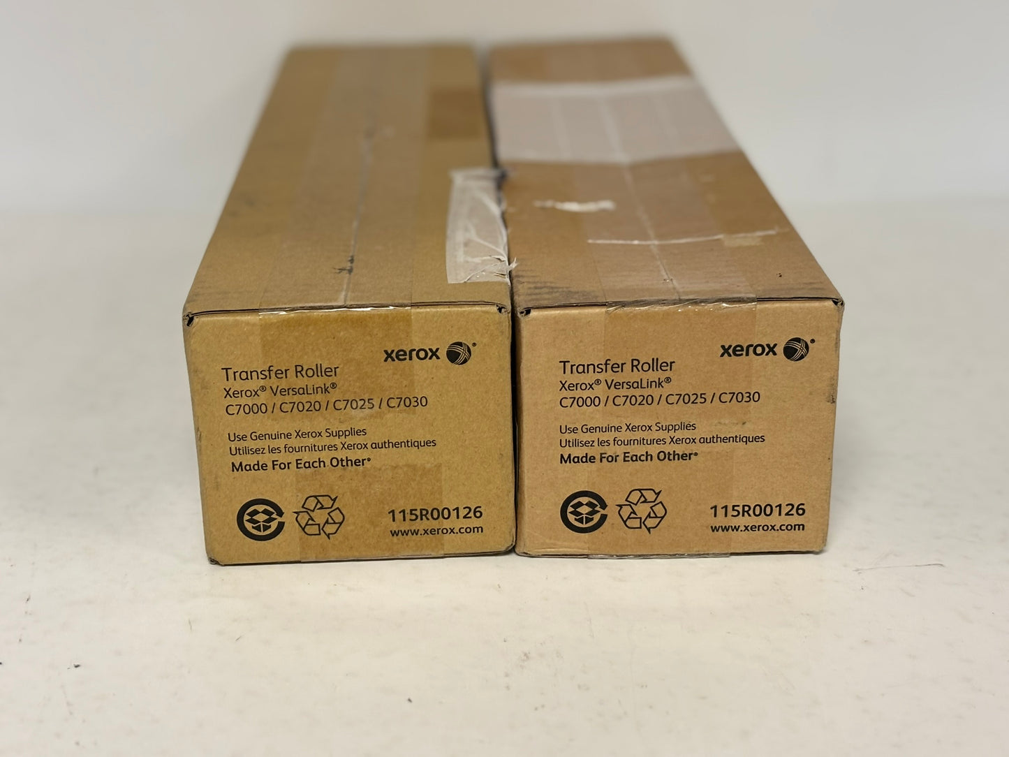 2 OEM Xerox VersaLink C7000N,C7025,C7030,C7120 Bias Transfer Roller 115R00126