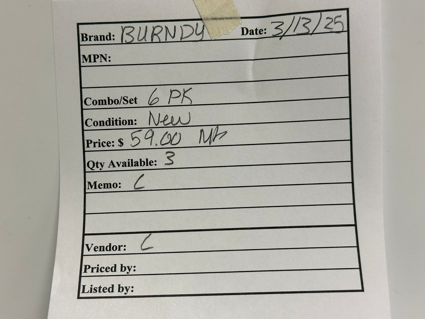 6 PK Burndy (YA29A5) AL Compression Terminal, Two Hole 3/8" Stud Size 1" Hole Spacing AL9CU