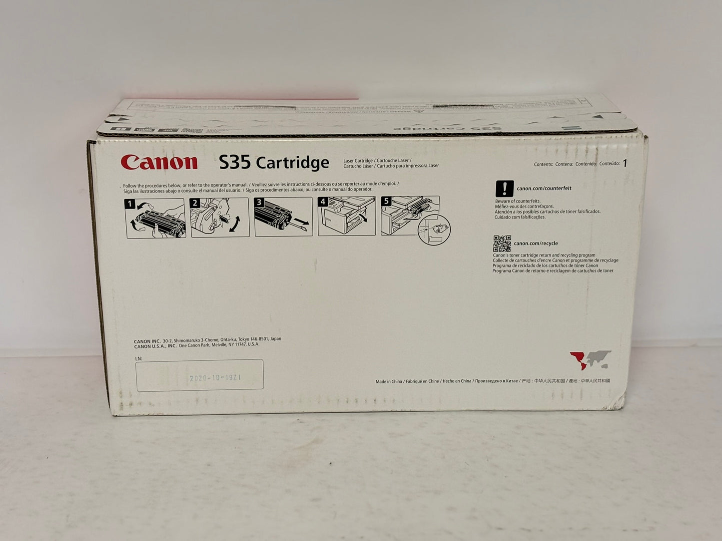 New OEM Canon S35 ImageClass D300,D320,D340,L170 Black Toner Cart 7833A001AA