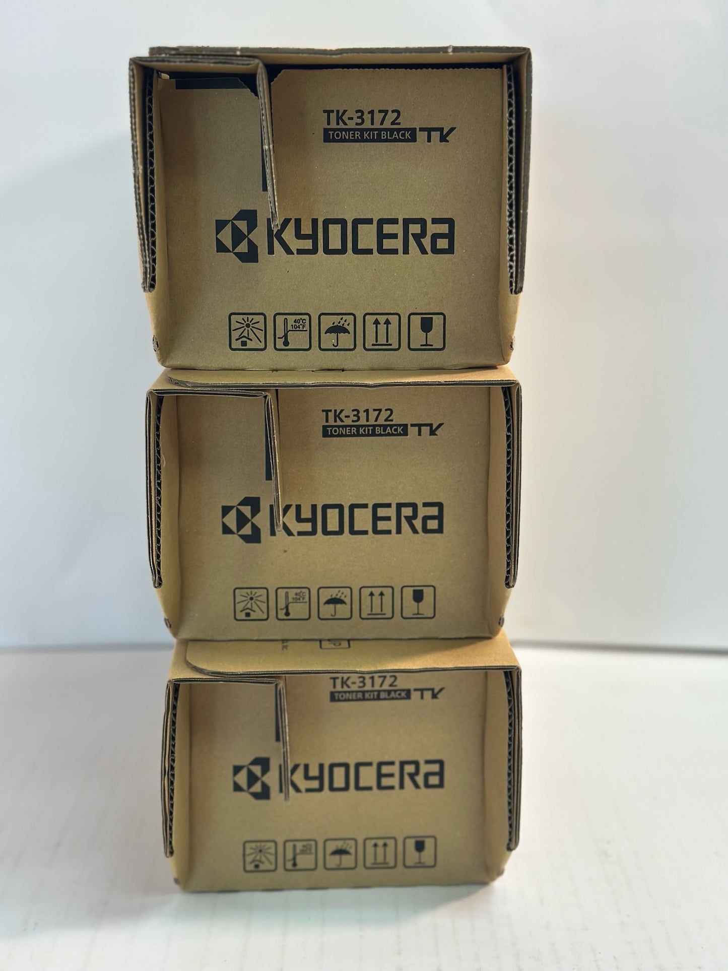 3 Genuine Kyocera ECOSYS P3050dn,P3150dn Black Toners TK-3172,TK3172 1T02T80US0
