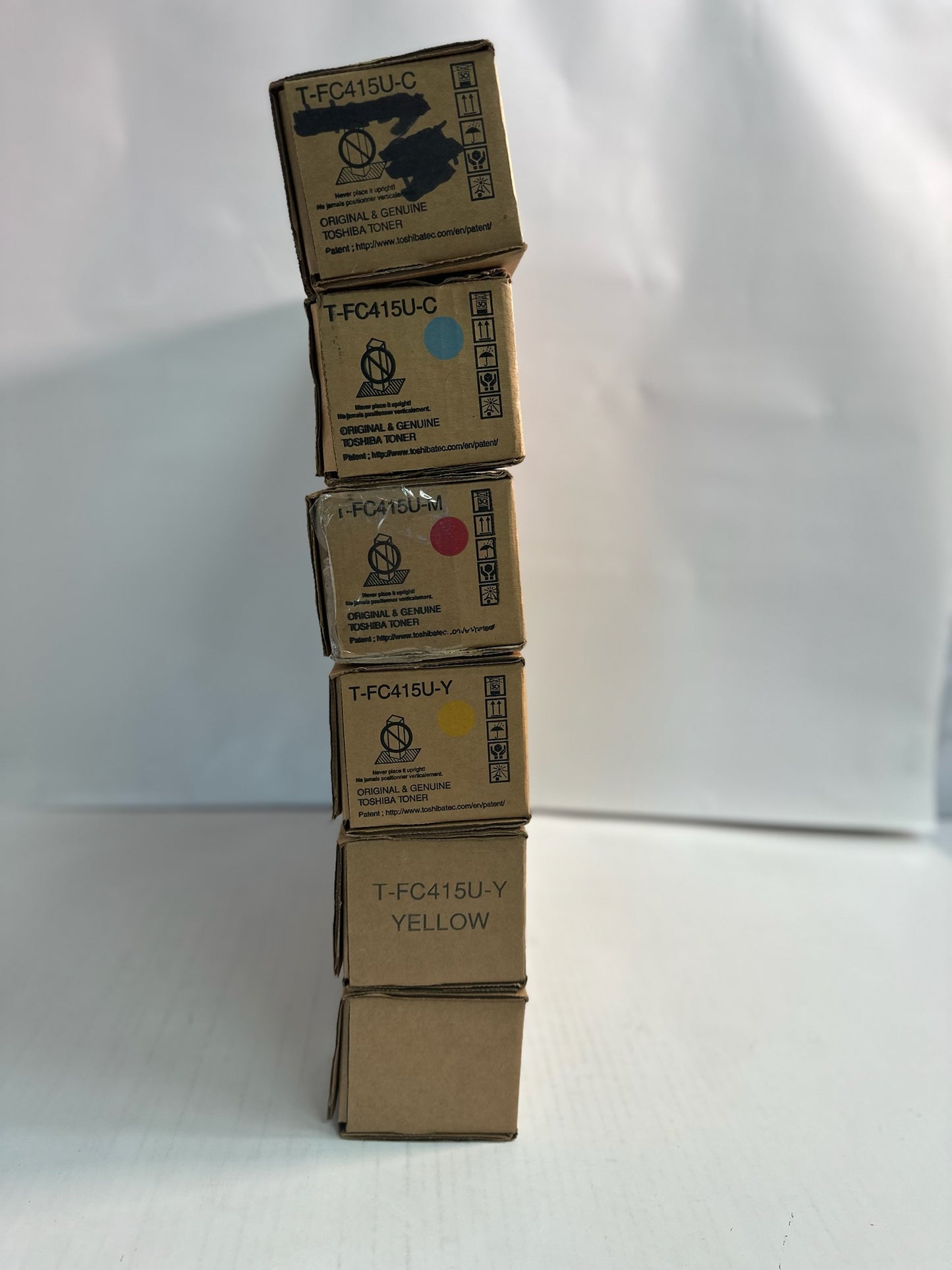 6 New Genuine Toshiba E Studio 2515AC,3015AC CMY Toners T-FC415U (No Black)