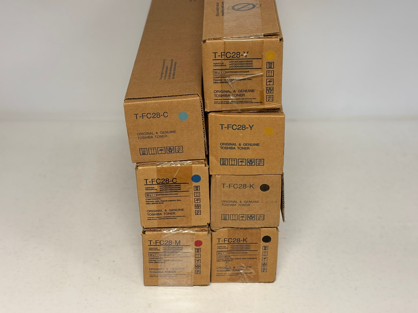7 OEM Toshiba eSTUDIO 2330C,2820C,3530C,4520C CCMYYKK Toners T-FC28(TFC28)