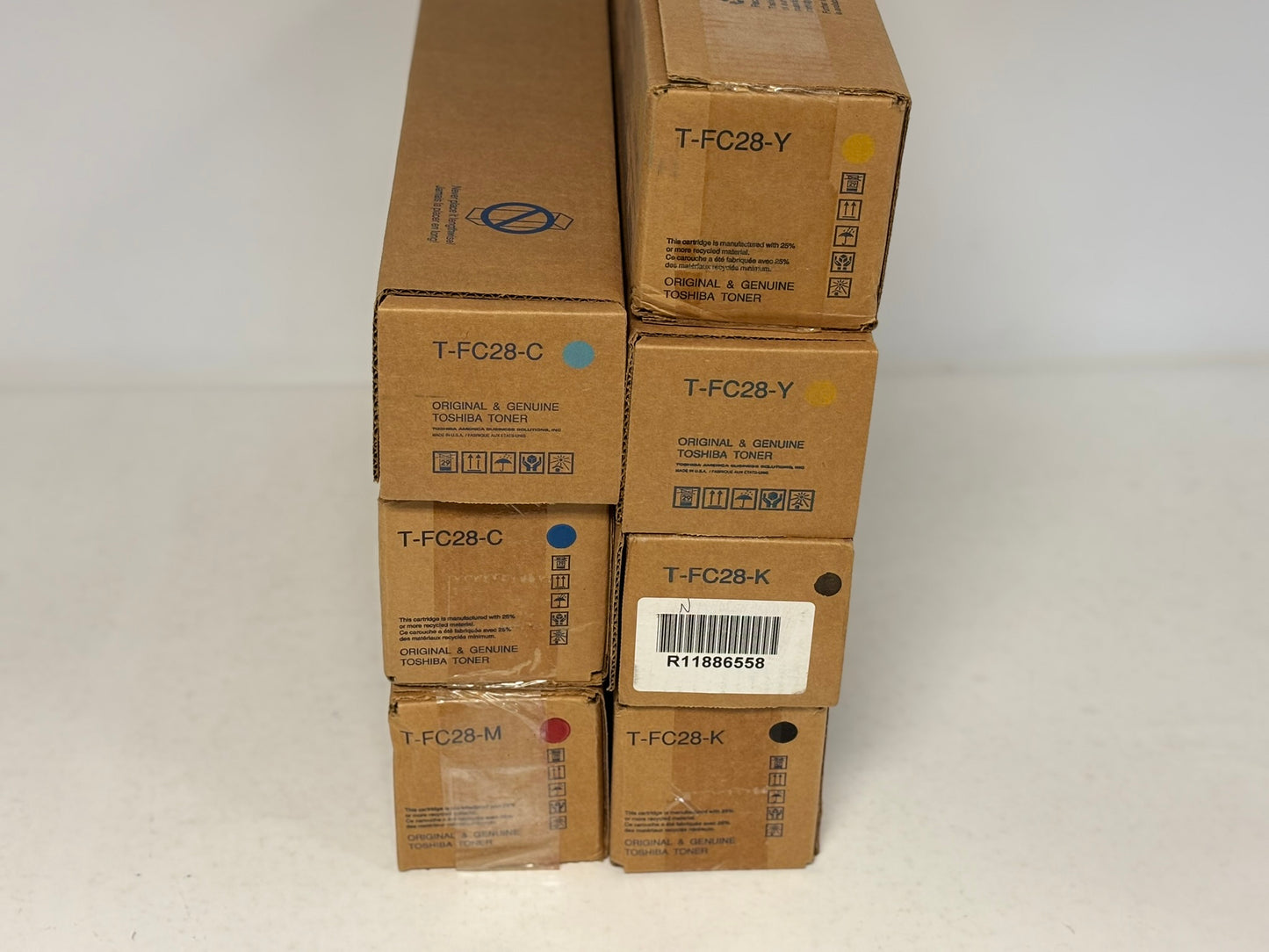 7 OEM Toshiba eSTUDIO 2330C,2820C,3530C,4520C CCMYYKK Toners T-FC28(TFC28)