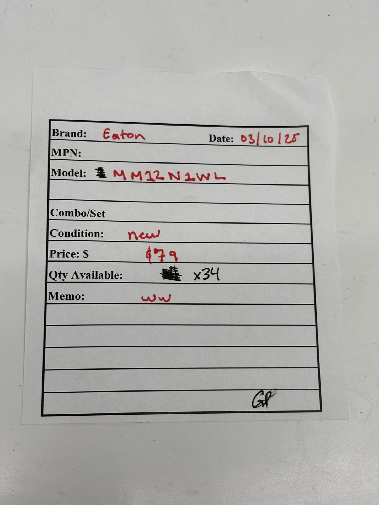 Eaton MM12N1WL Meter Stack End Wall, No Box