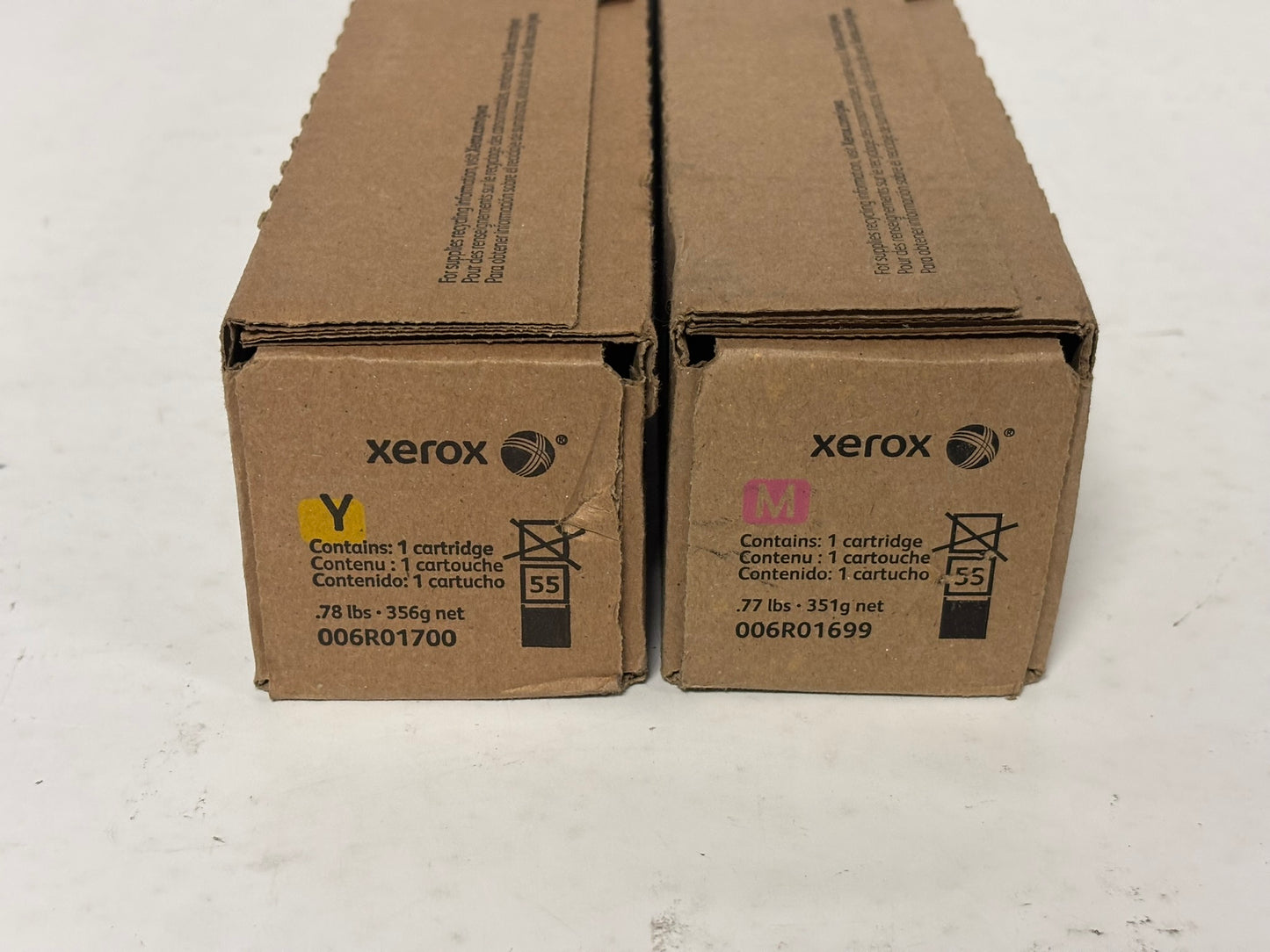 2 OEM Xerox Altalink C8030,C8035,C8045,C8055,C8070 MY Toners 006R01699,006R01700