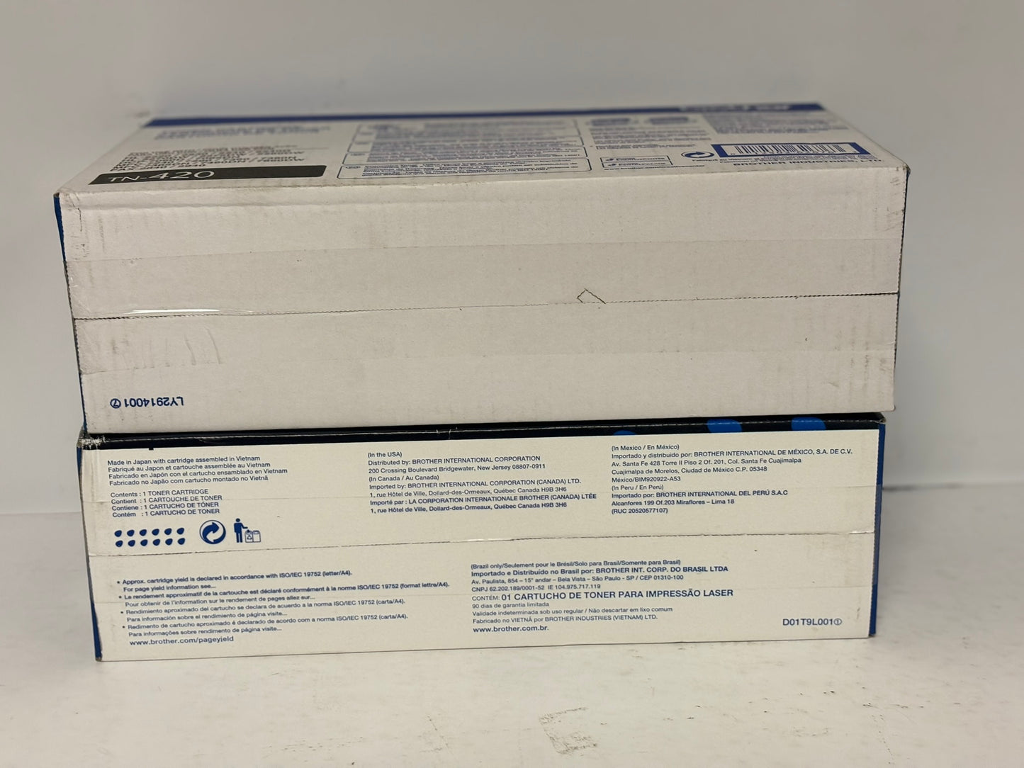 2 OEM Brother HL-2220,2230,2240,2270DW,2940 Black Toner Cartridges TN-420,TN420