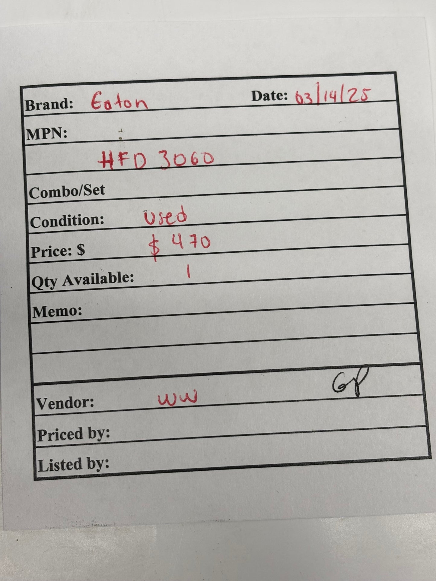 Eaton Cutler-Hammer HFD-3060 Series C Complete Molded Case Circuit Breaker
