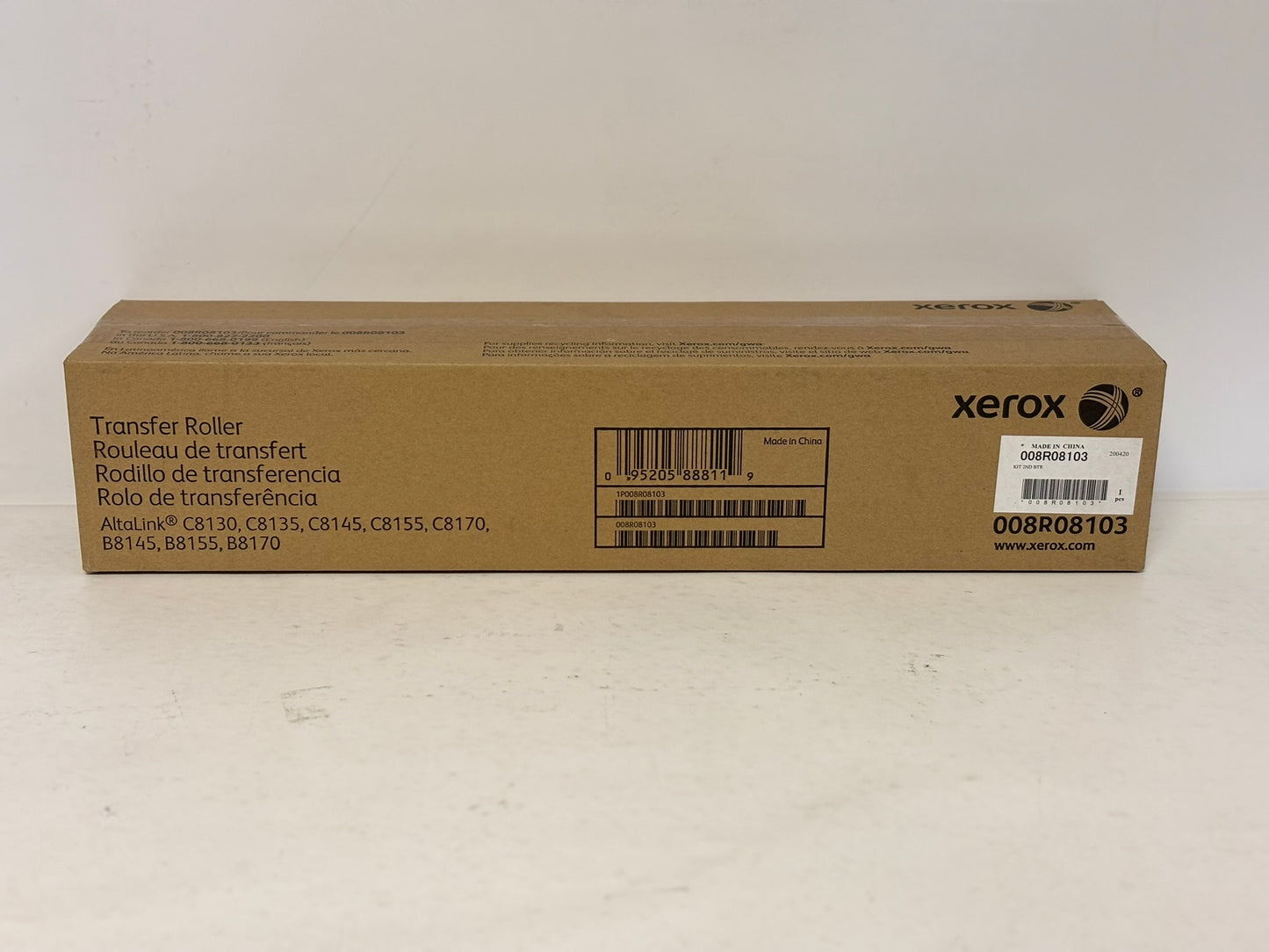 OEM Xerox B8145,B8155,B8170,C8130,C8135 2nd Bias Transfer Roller 008R08103 (8R8103)
