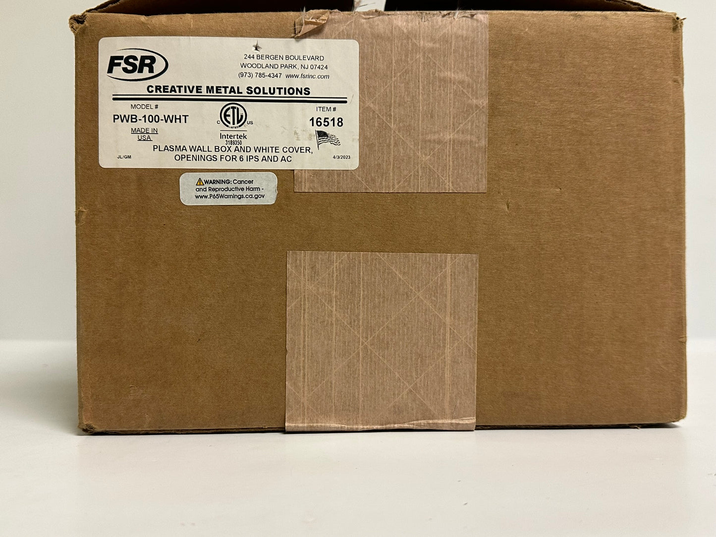 Creative Metal PWB-100-WHT Wall Box White Steel AV Ready