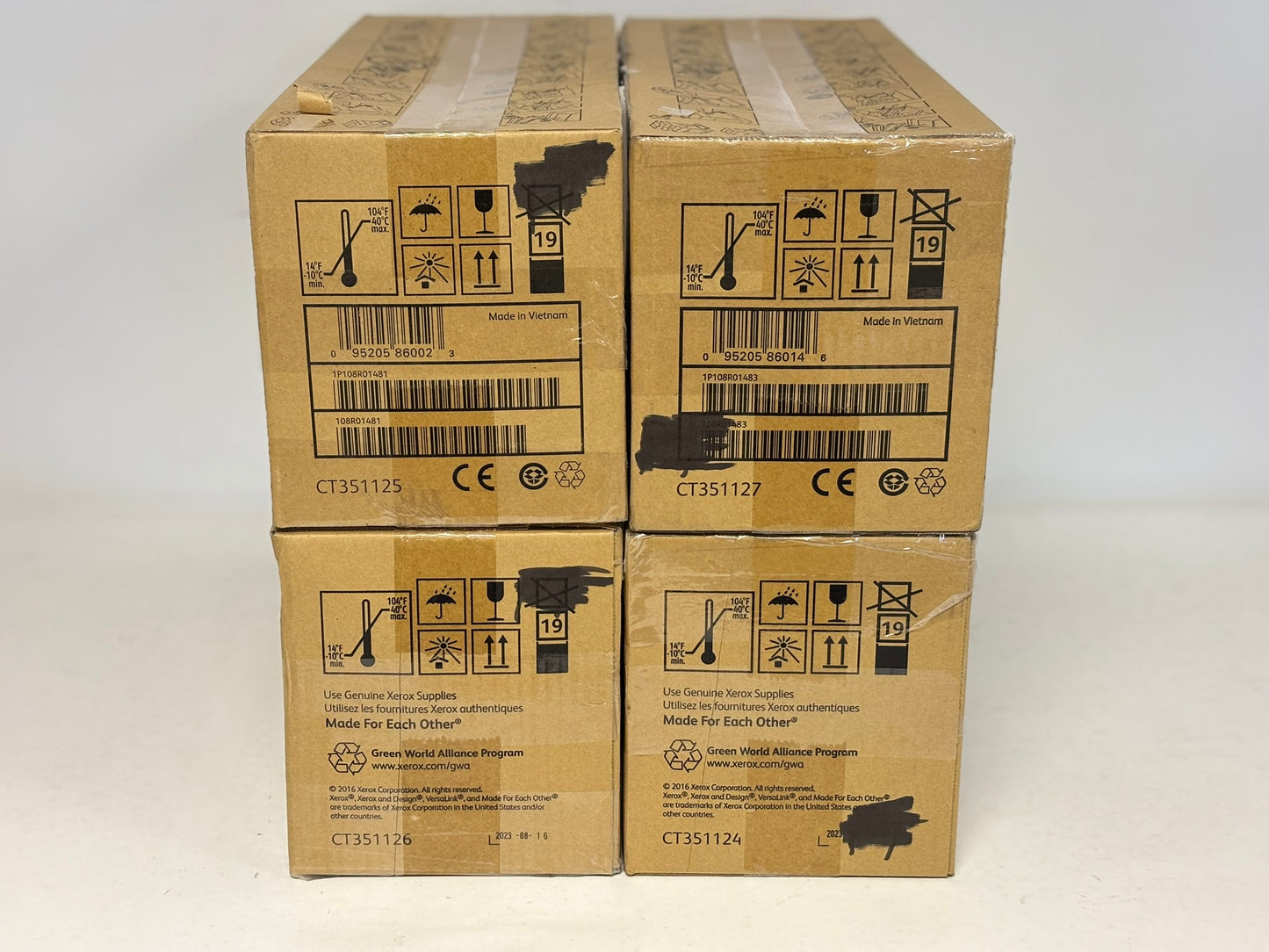 4 OEM Xerox VersaLink C500,C505 CMYK Drum Cartridges 108R01481,1482,1483,1484