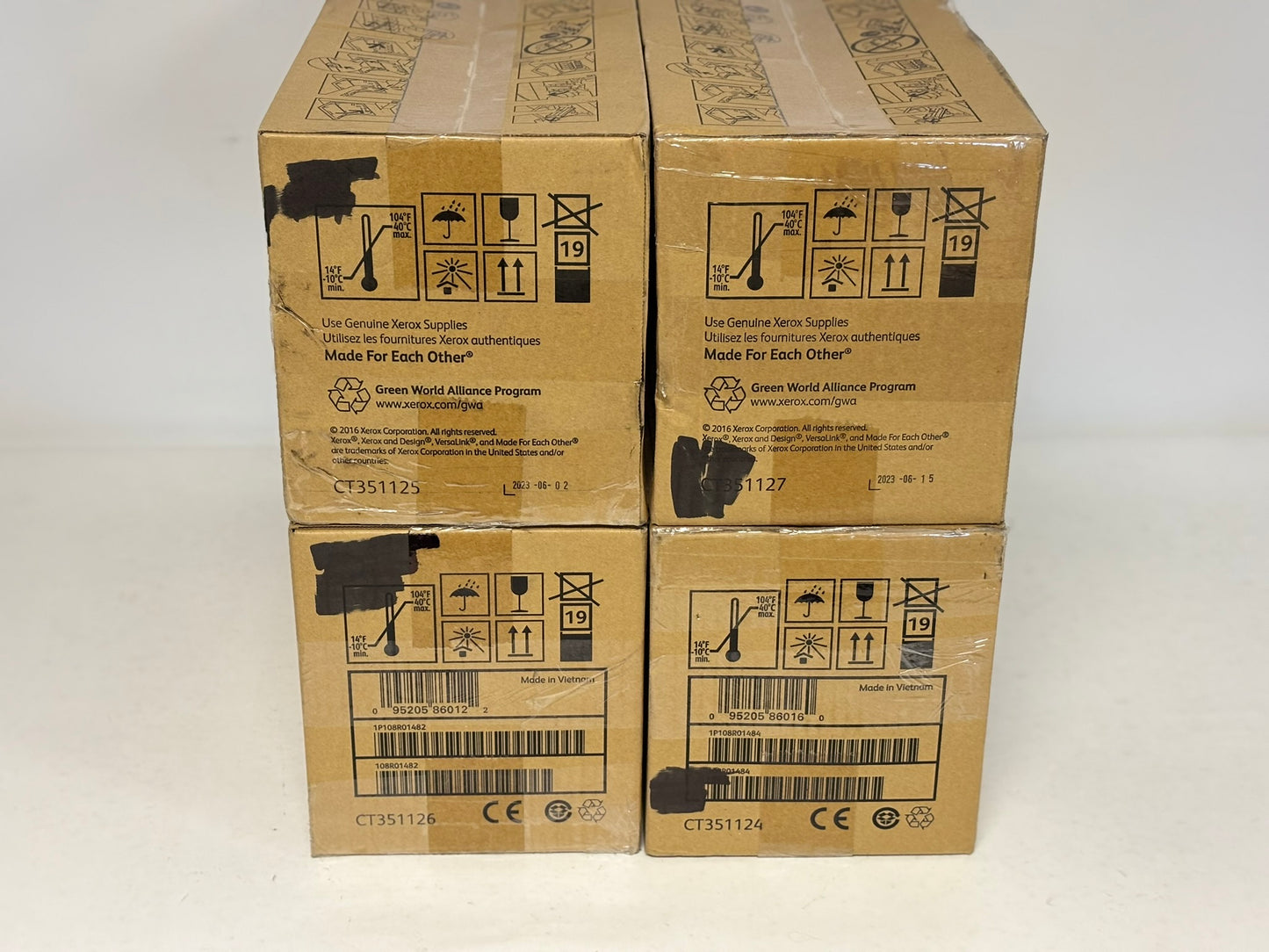 4 OEM Xerox VersaLink C500,C505 CMYK Drum Cartridges 108R01481,1482,1483,1484