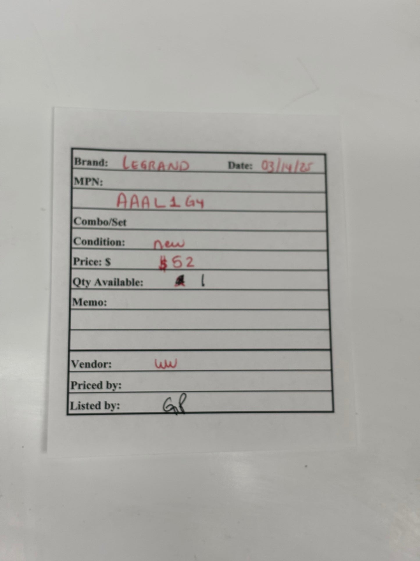 Legrand AAAL1G4 Adorne One-Gang Accent Nightlight