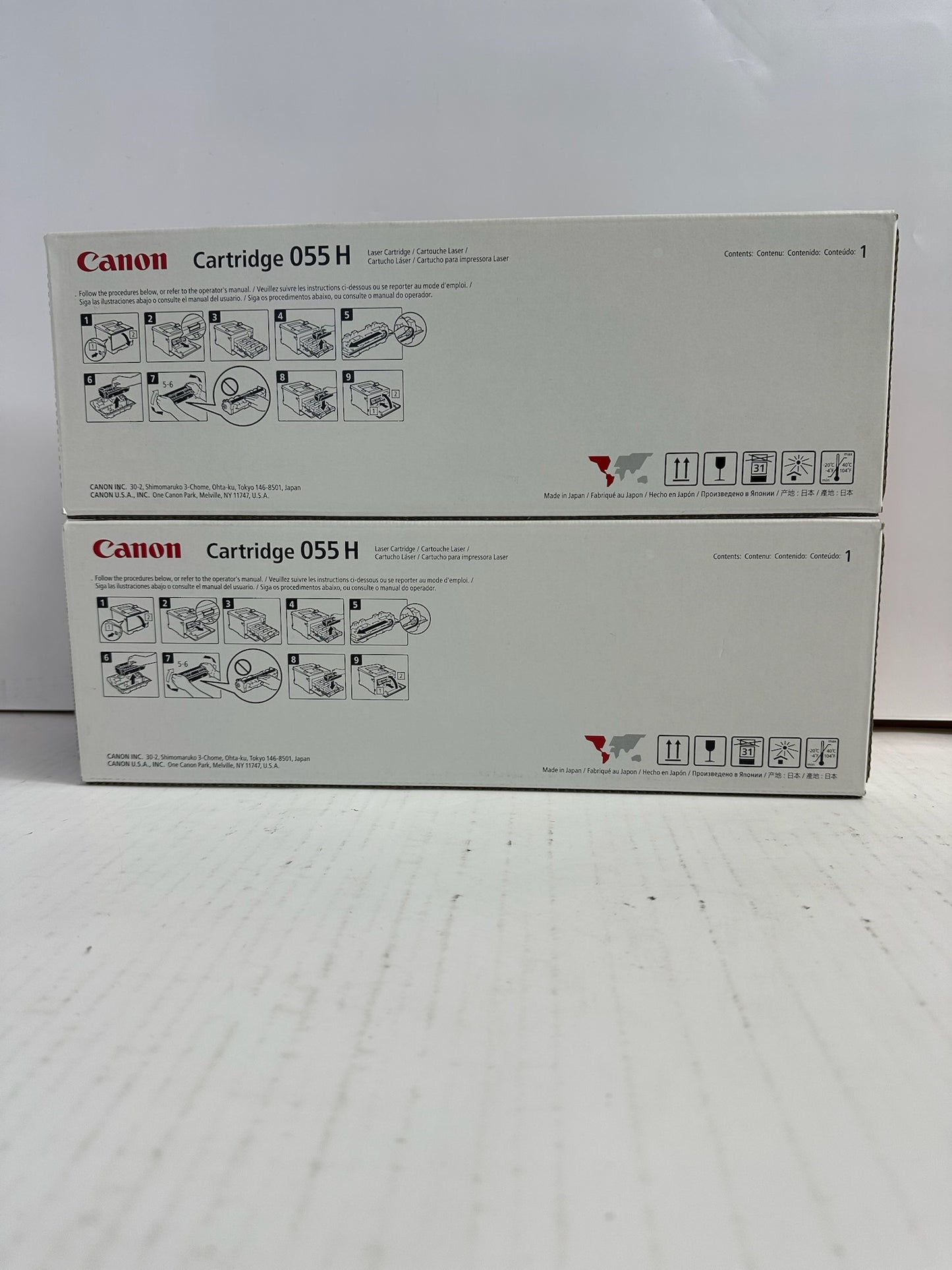 2 New OEM Canon 055H LBP660,MF 740C Series Cyan & Mag. Toners 3019C001, 3018C001