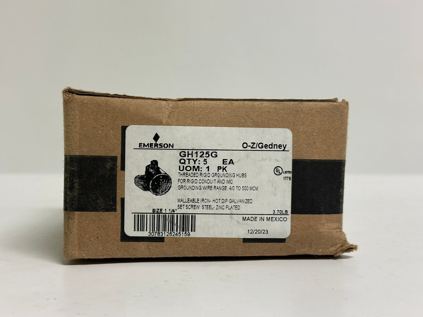 PK 5 Emerson GH125G Swivel Grounding Hub – 1-1/4" Trade, 4/0 AWG to 500