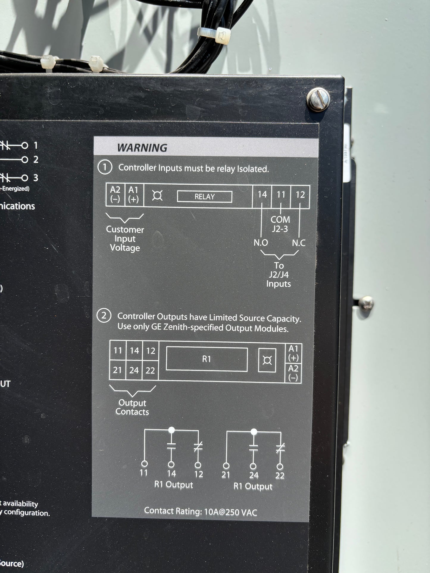 GE Zenith Controls 100amp Transfer Switch Cat# ZB4sb0121-57e601x 1 phase 480V