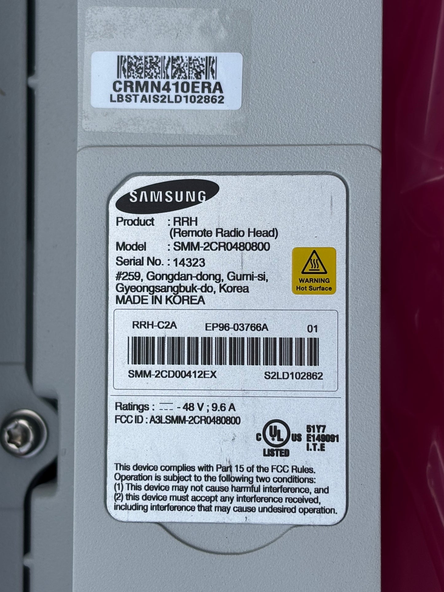 SAMSUNG RRH (Remote Radio Head) SMM-BMR004