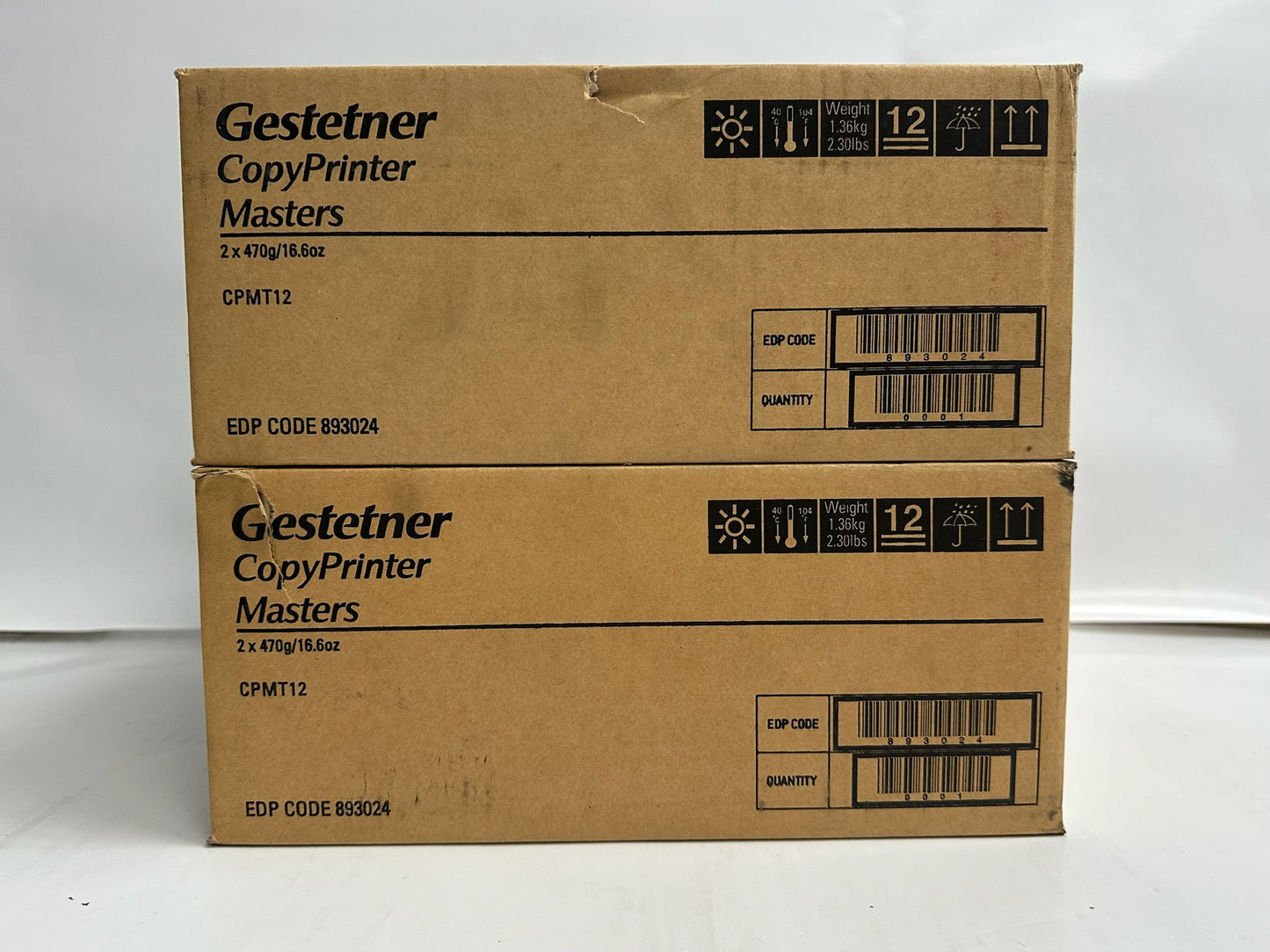 2 Open OEM Gestetner 5306L,CP5000 Master Rolls CPMT12, 893024 (4 rolls in total)