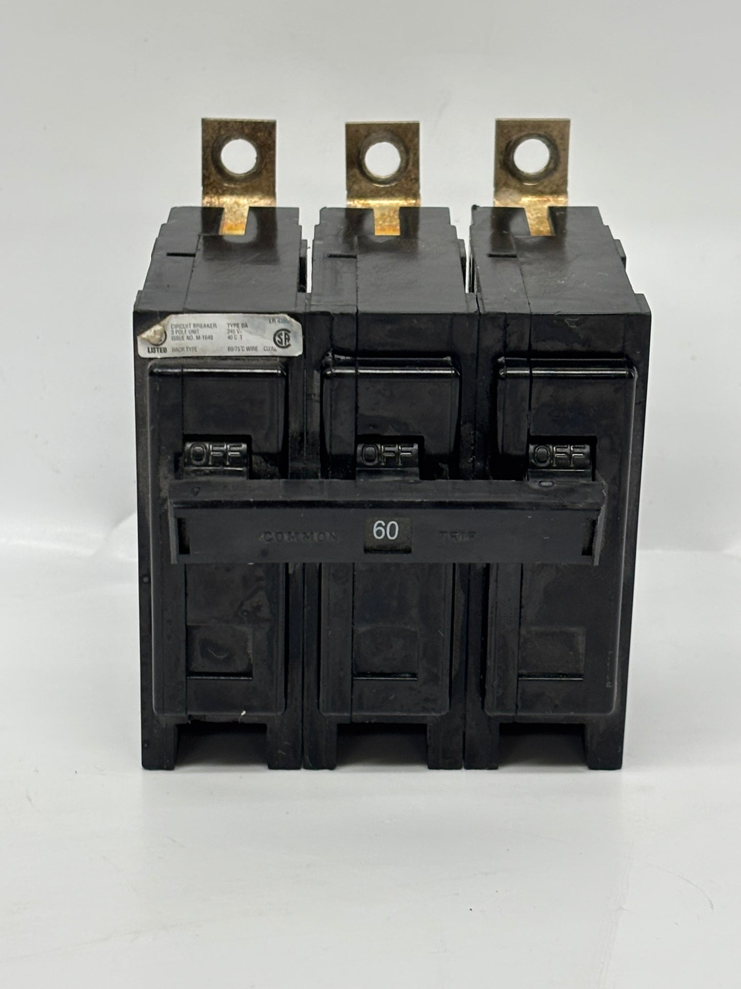 Eaton BAB3060H Bolt-on Circuit Breaker Type BA 240 V
