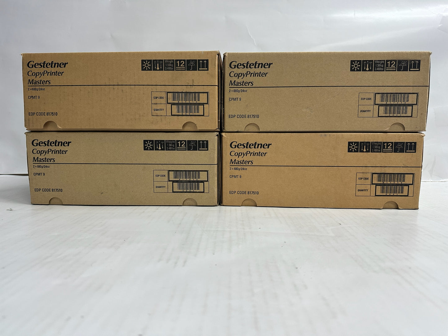4 Gestetner 5315,5320,5325 CopyPrinter Masters CPMT9, 817510 (8 rolls in total)