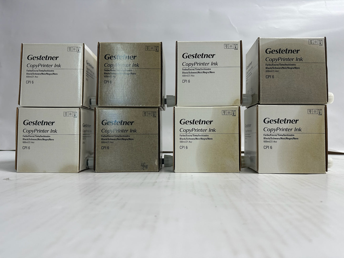 8 New Genuine Gestetner CP 5490, 5490+ Black Printer Inks CPI6 2420306 (893059)
