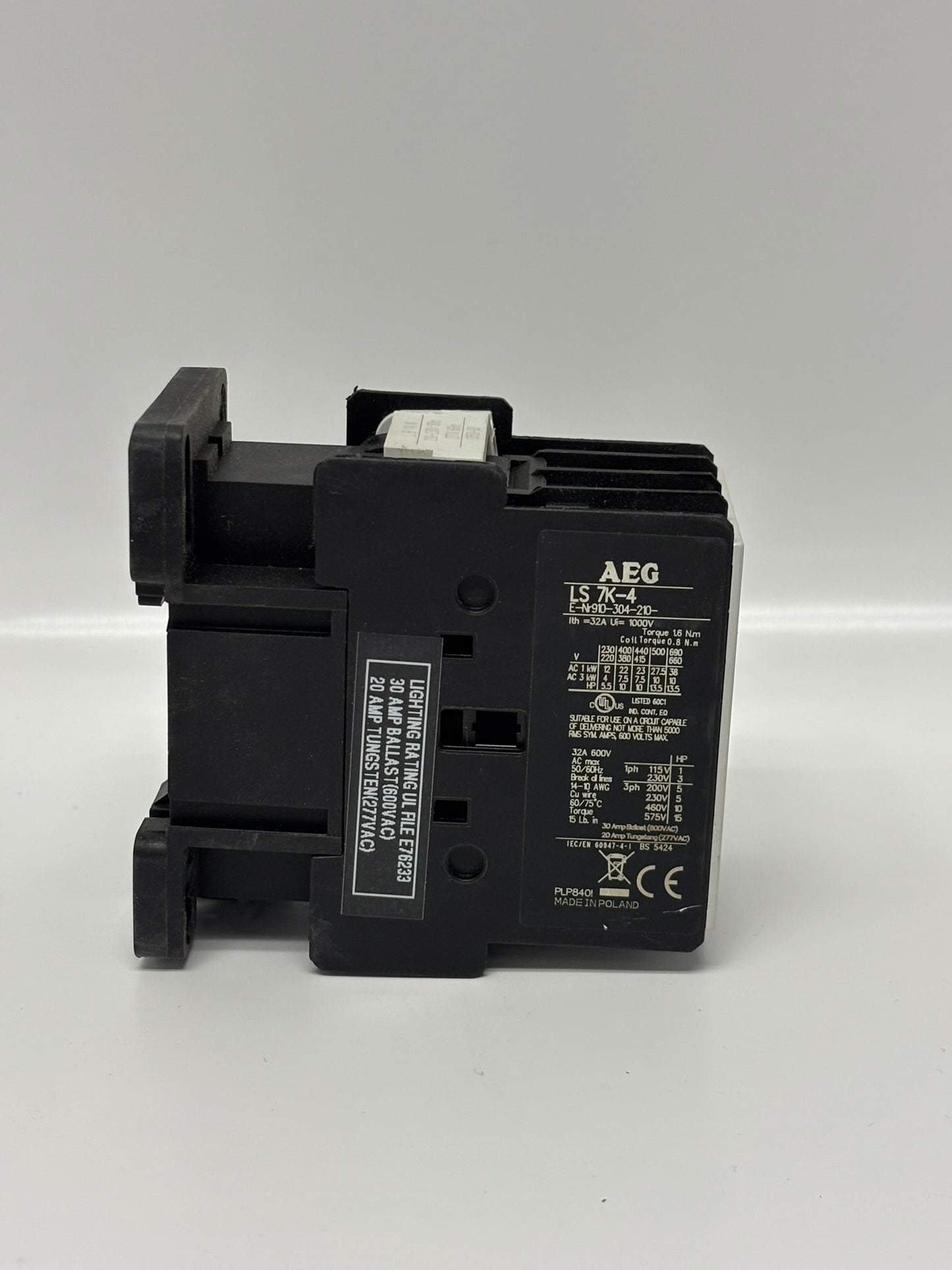 AEG LS7K-4 50Hz 120V Lighting Contactor 4-Pole (New, No Box)