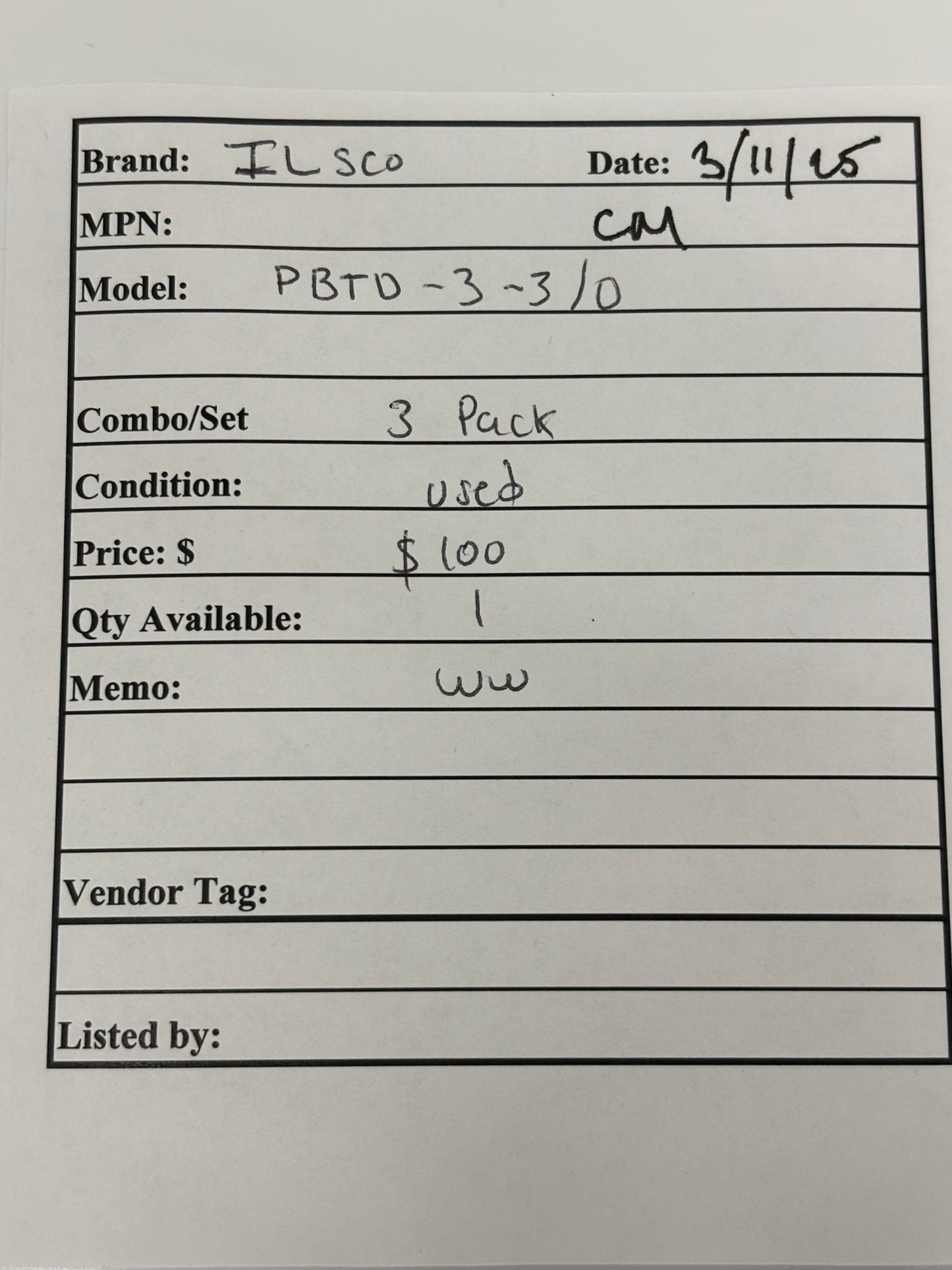 3 PACK Ilsco PBTD-3-3/0 Insulated Splice Reducer Connector