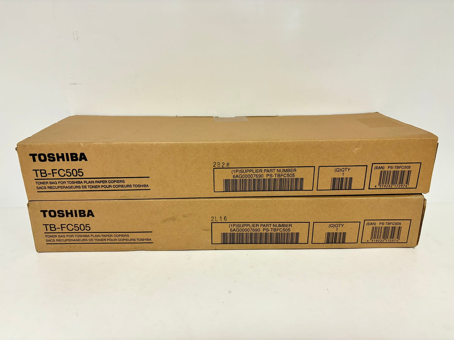 2 OEM Toshiba eSTUDIO 2505AC,3005AC,3015AC,3055C Waste Toner Container TB-FC505