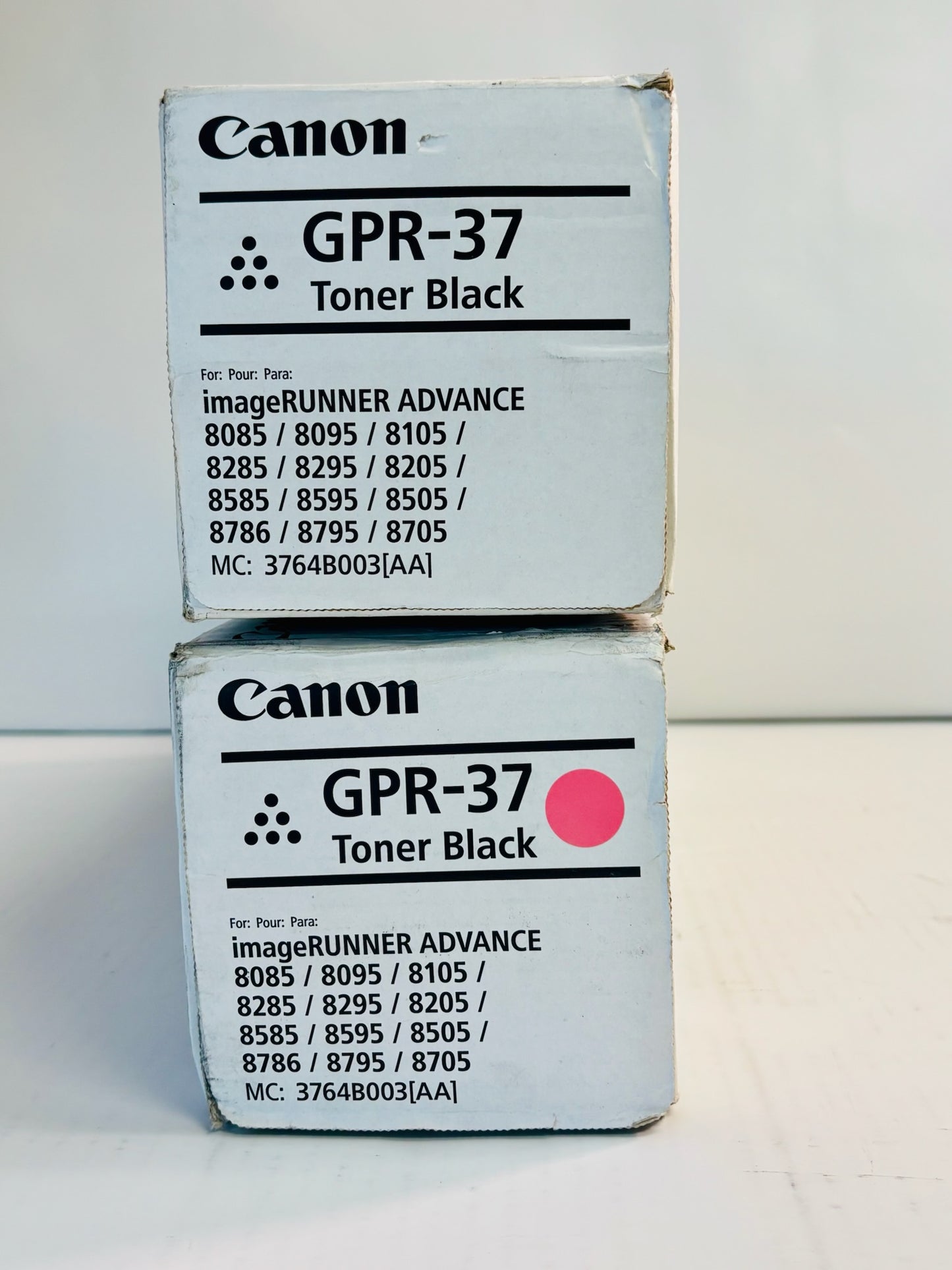 2 Open Genuine Canon iRA 8085,8095,8505,8285 Black Toners GPR-37, 3764B003AA