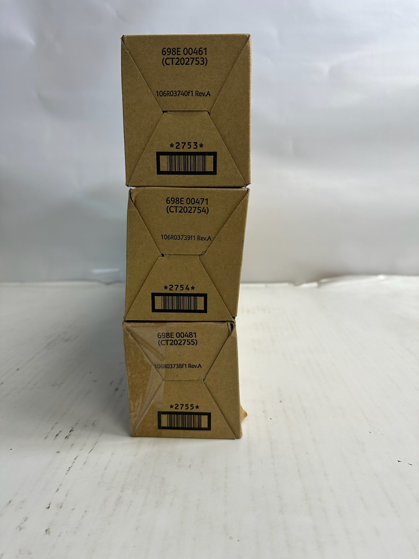 3 OEM Xerox VLC7020,C7025 CMY Extra High Capacity Toner 106R03738,39,40 (No Blk)