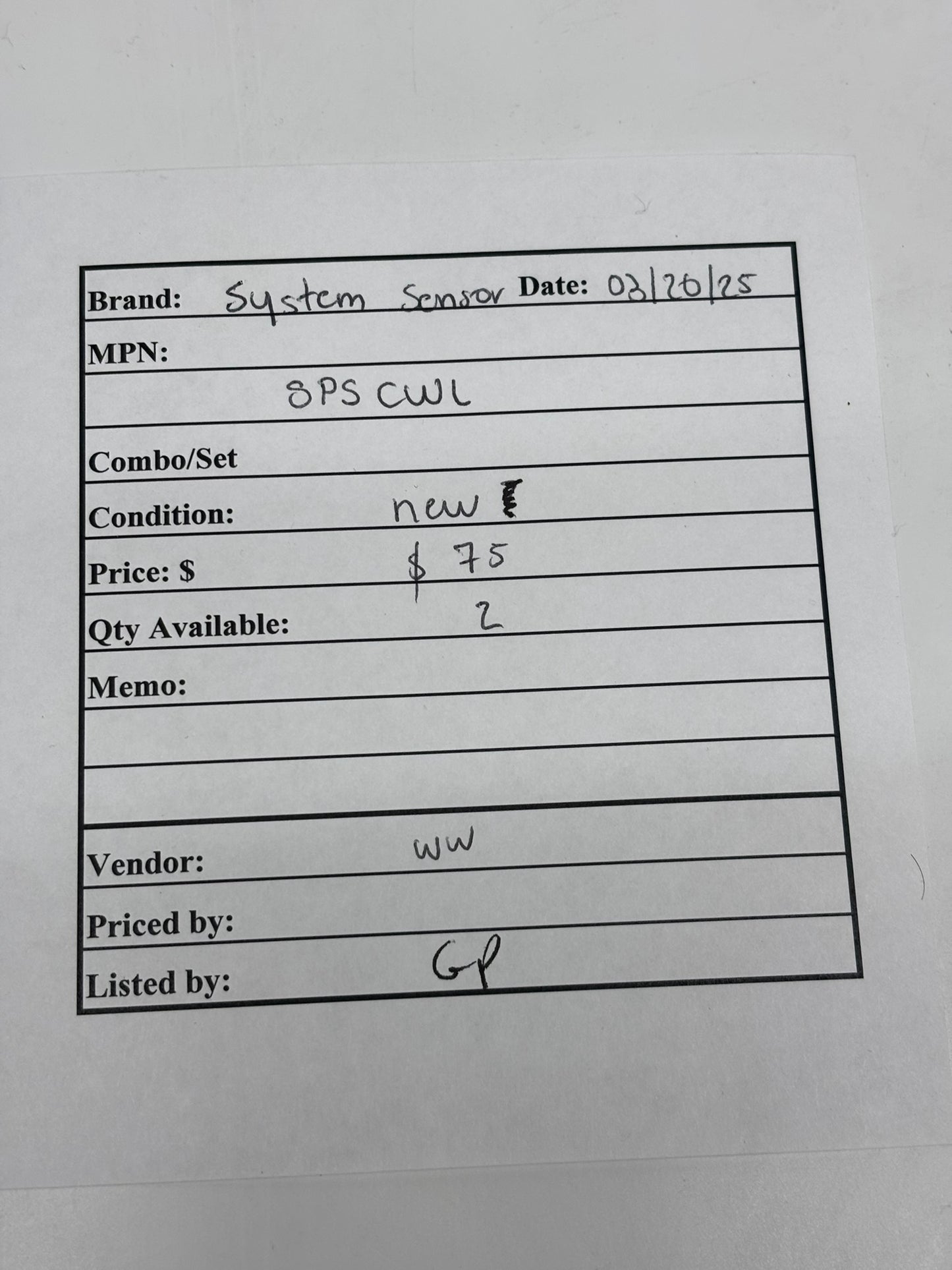 System Sensor SPSCWL Speaker Strobe, Indoor, 25/70 Volt Speaker, 12/24 Volt Strobe