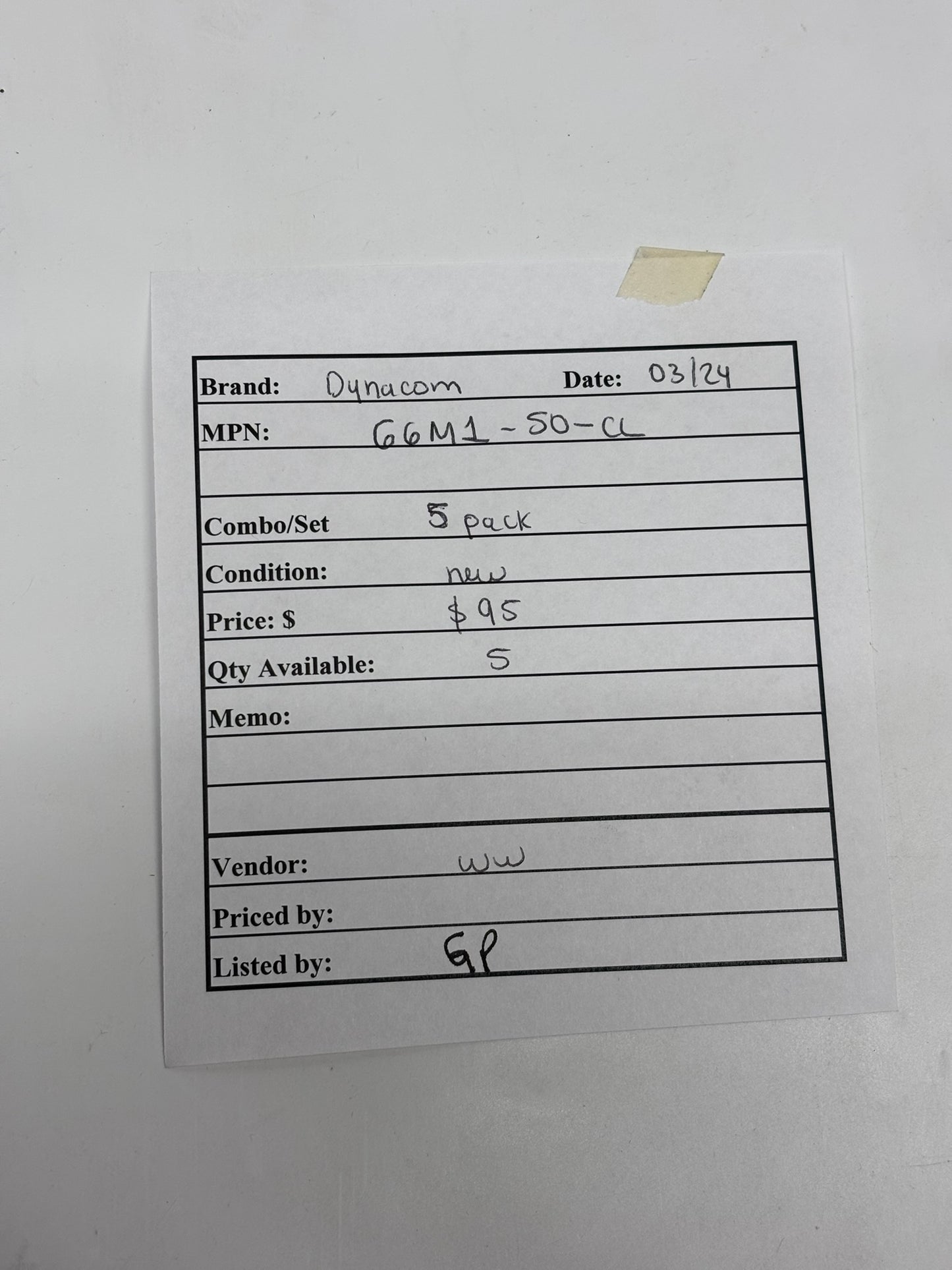 5-Pack Dynacom 66M1-50-CL Unwired 66 Block w/ Hinged Cover Clear CAT5E