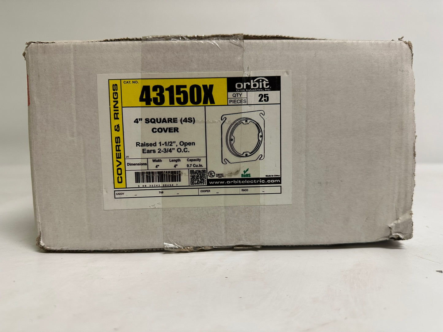 25 PK Orbit 43150X Steel Plaster Ring – UL Listed for Code-Compliant Installs