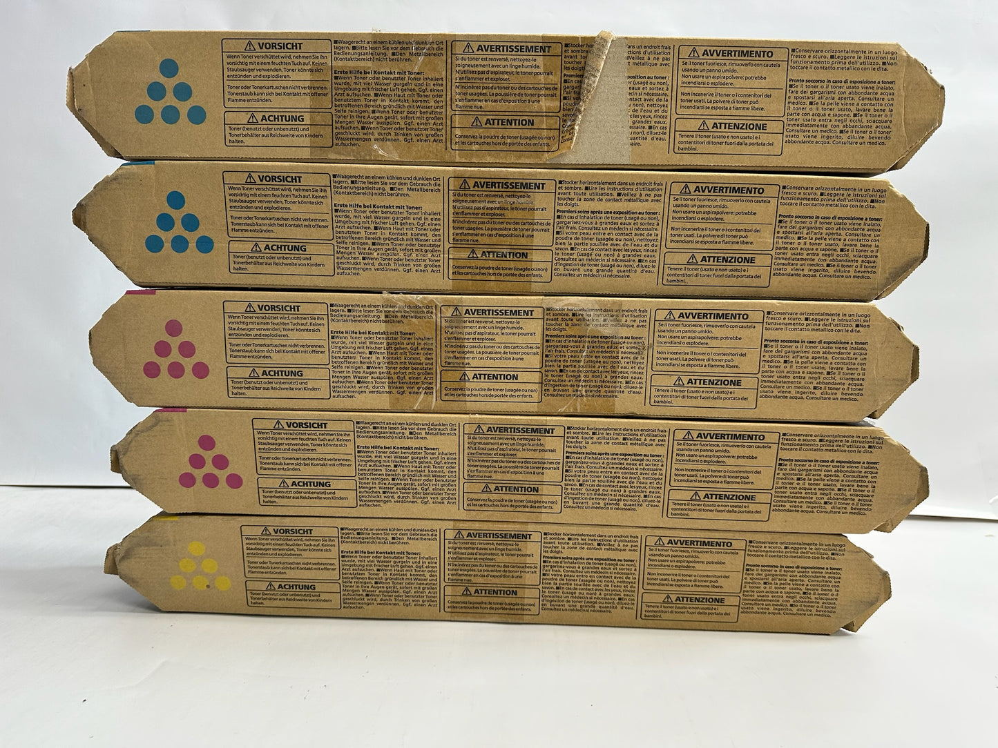 5 Genuine Ricoh IM C400 CCMMY Toners 842371, 842372, 842373 (No Black)