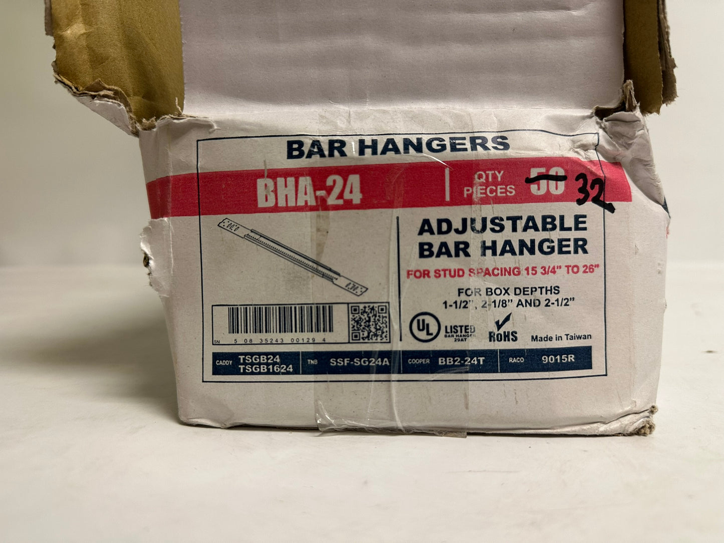 32 PK Orbit BHA-24 24" Adjustable Box Hanger Bar for Electrical Boxes