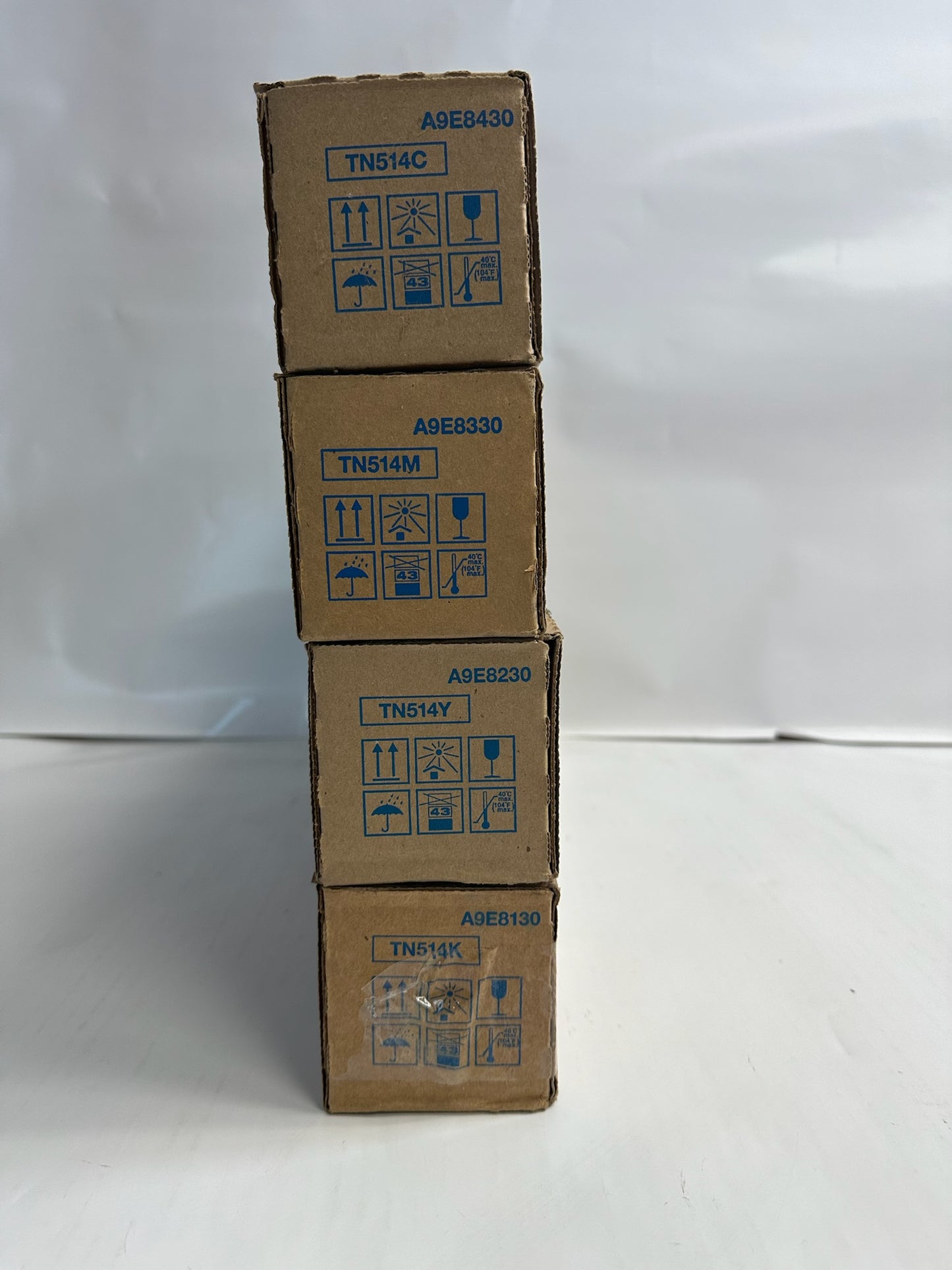 4 New Genuine Konica C458,C558,C658 CMYK Toners TN514, Same Day Shipping