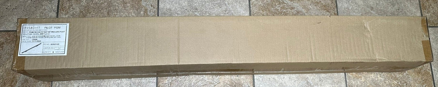 New Insight PGM 48" 7W 3500K LED Wall Grazer, 10°x60°, MG, LUXC, FLAT