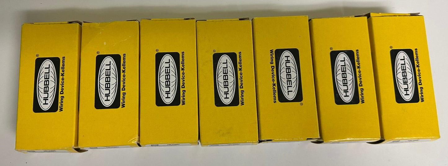 7 PK New Hubbell HBL5366C 20A 125V NEMA 5-20P Heavy-Duty Straight Blade Plug