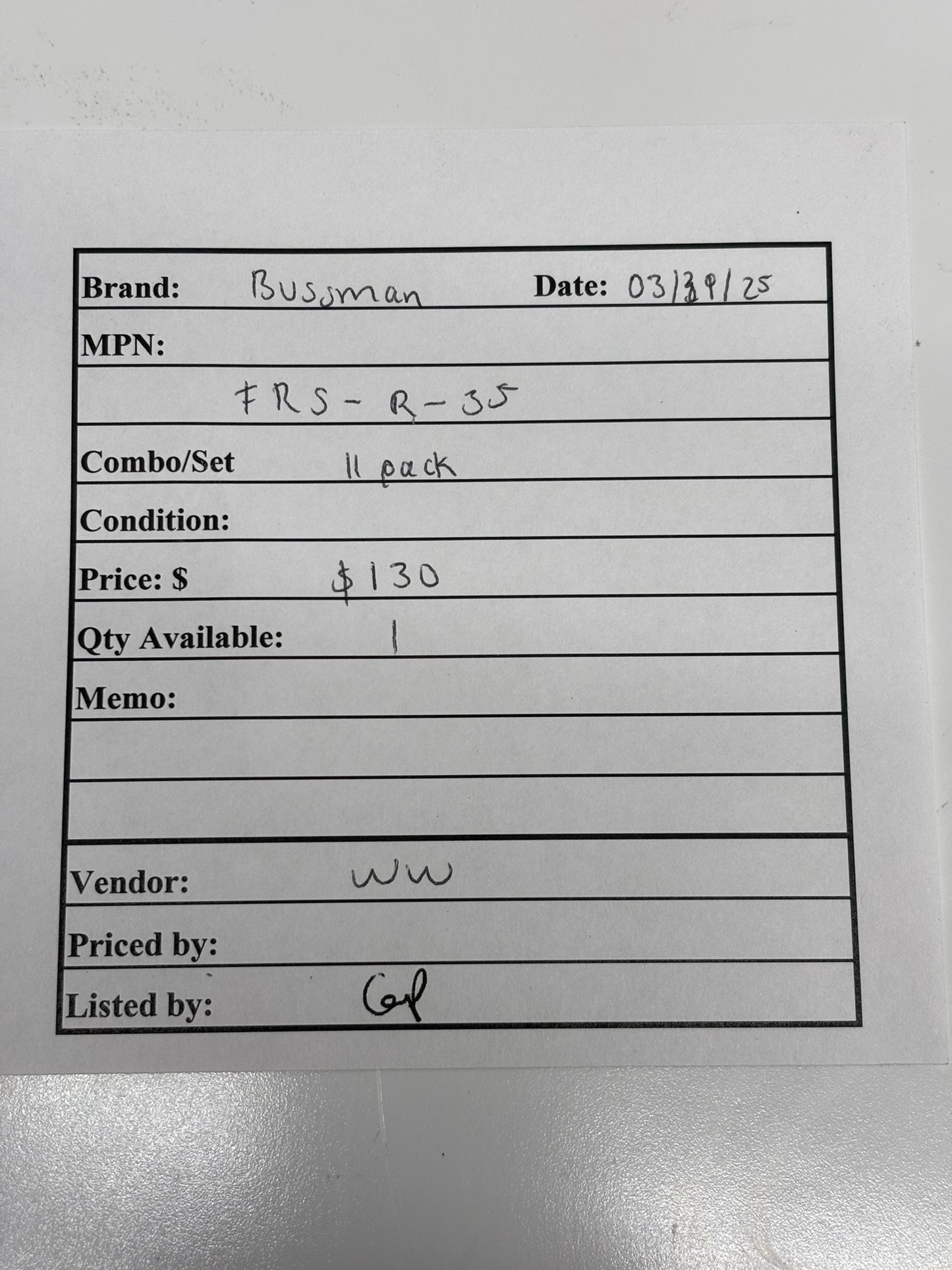 11-Pack Eaton FRS-R-35 Bussmann Series Class RK5 Fuse