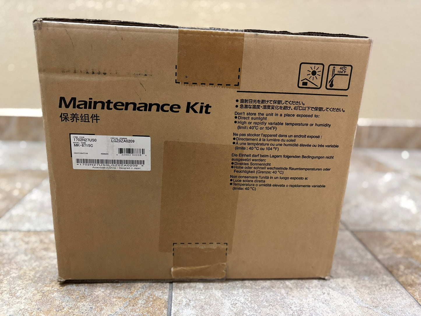 New OEM Kyocera TASKalfa CS6551ci,CS7551ci Fuser Maint Kit MK-8715C(1702N27US0)
