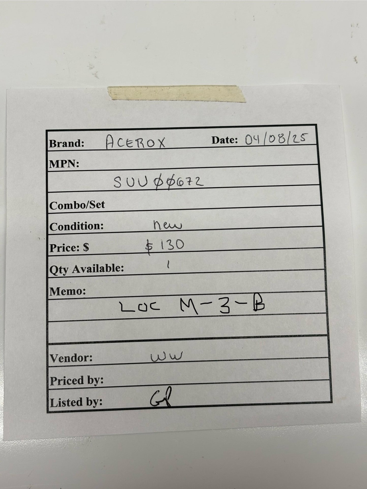 AcerBox SUU00672 System Document Box