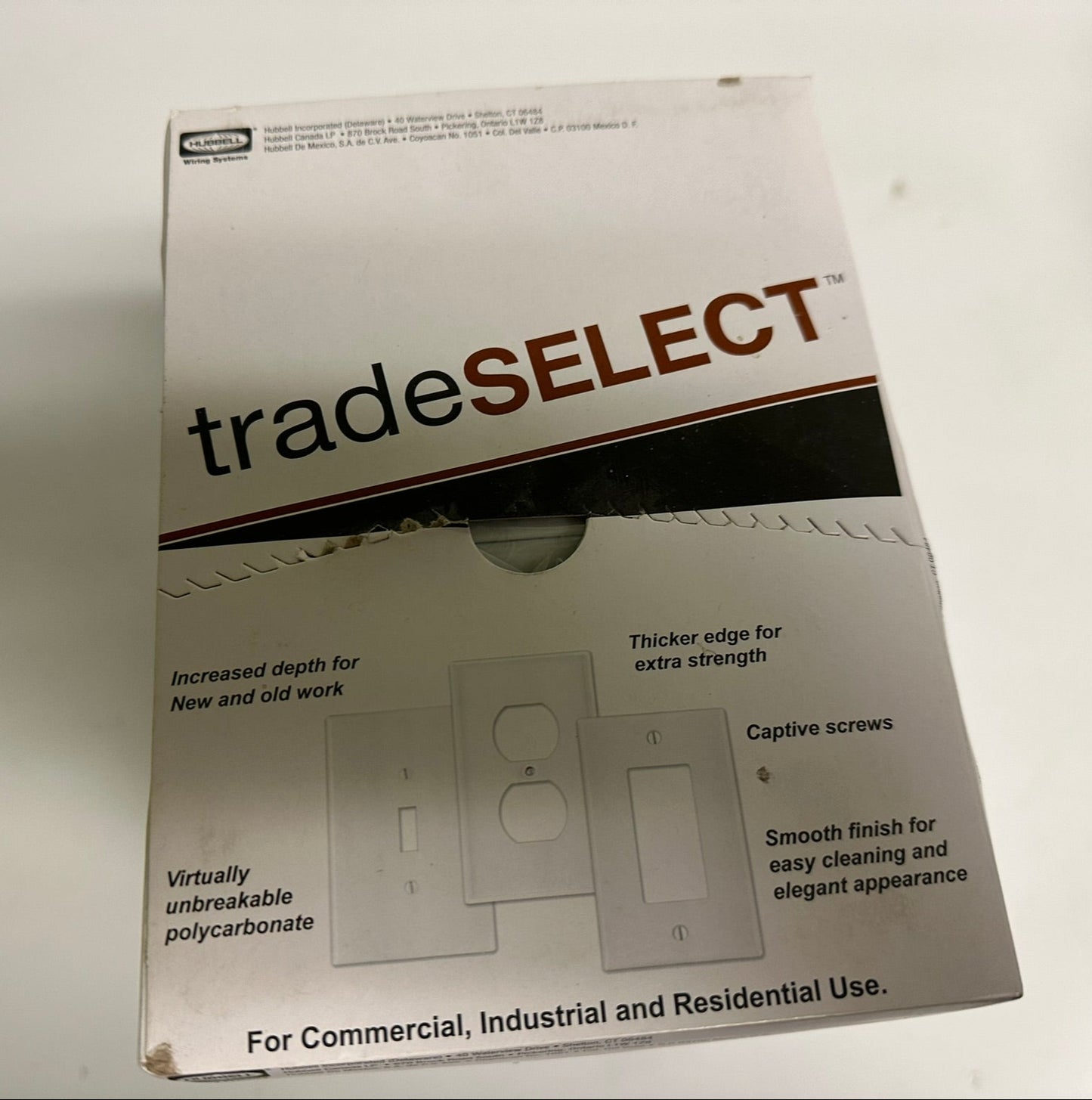 75 PK Hubbell P26W 1-Gang Decorator Wallplate, White, Brand New in Box