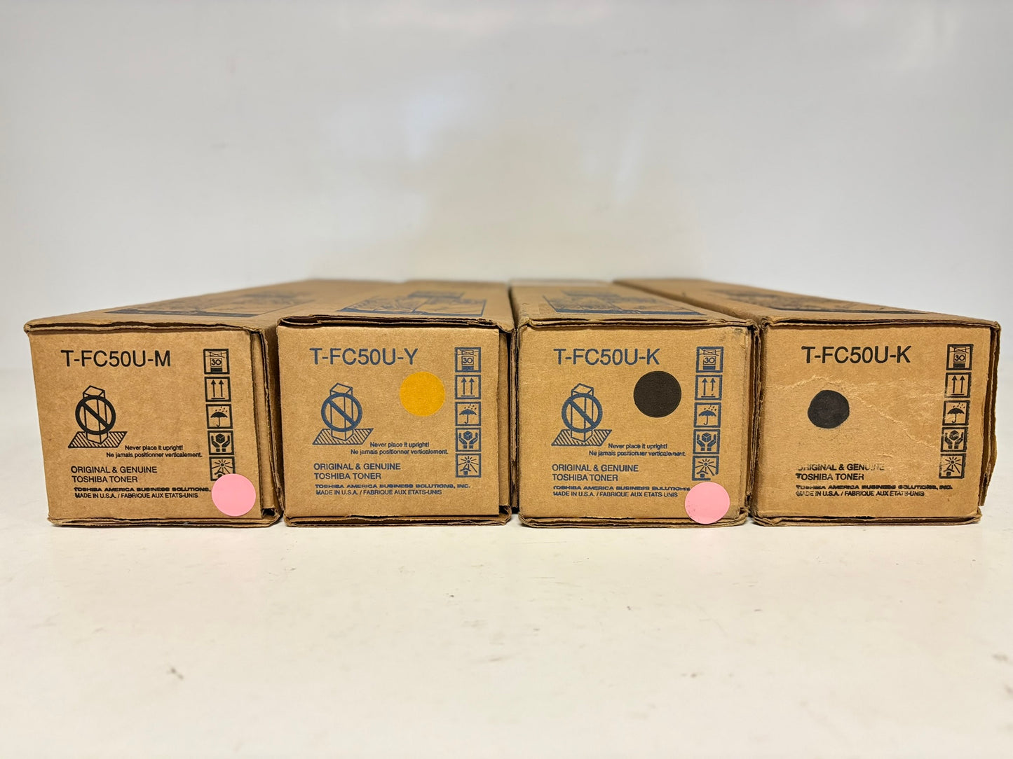 4 Genuine Toshiba eSTUDIO 2555C,3055C,C4555C,5055C T-FC50U MYKK Toners