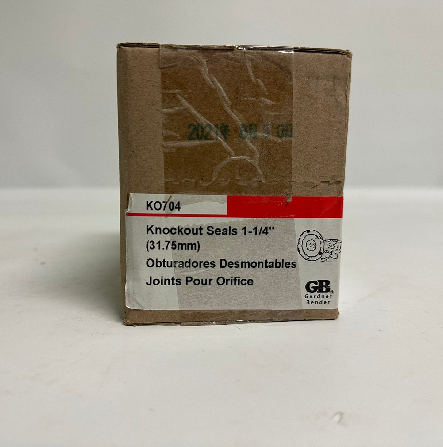 25 PK Gardner Bender KO704 Knockout Seal 1-1/4" Galvanized Steel, New in Box