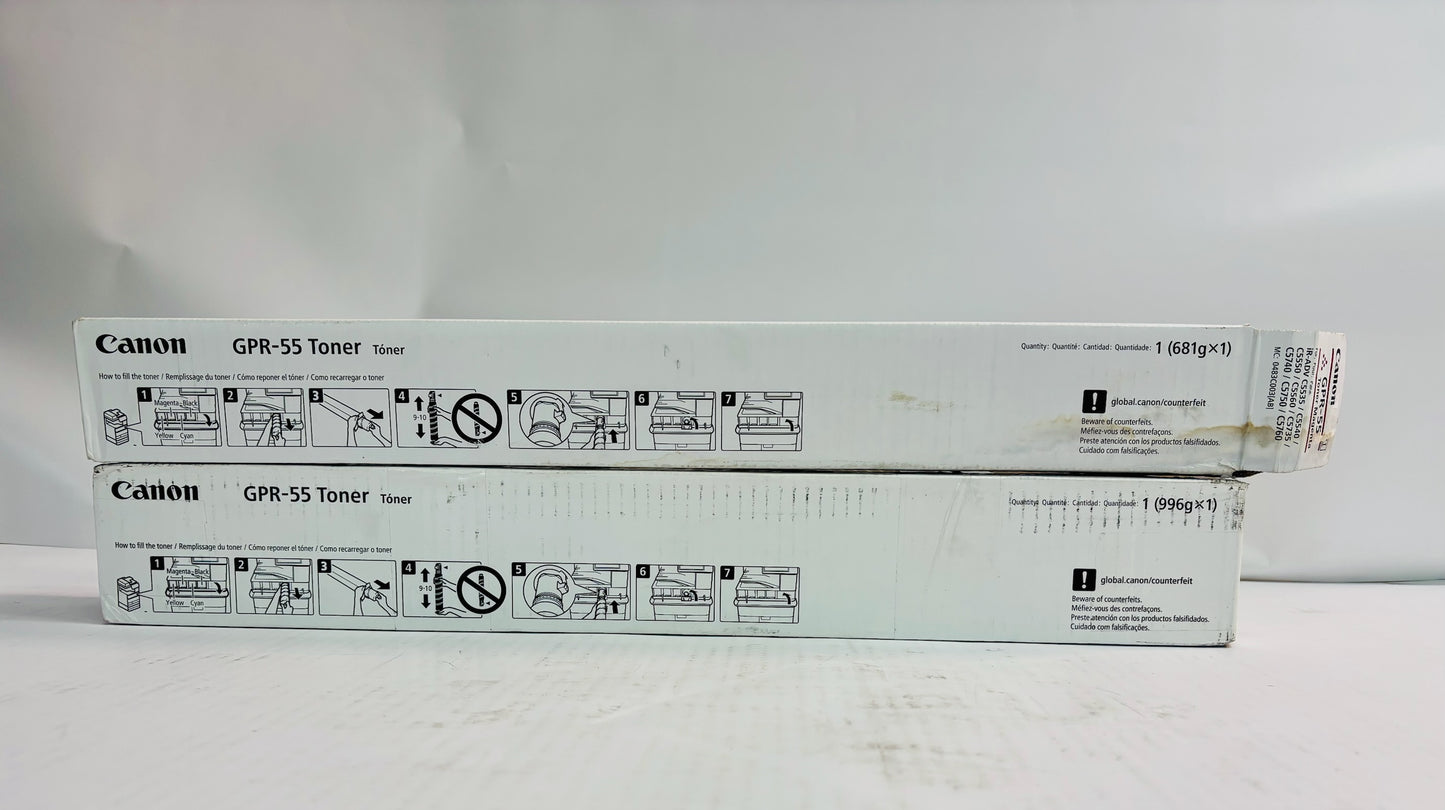 2 Open Genuine Canon iRA C5535i,C5535i II Magenta & Black Toner GPR-55 MK
