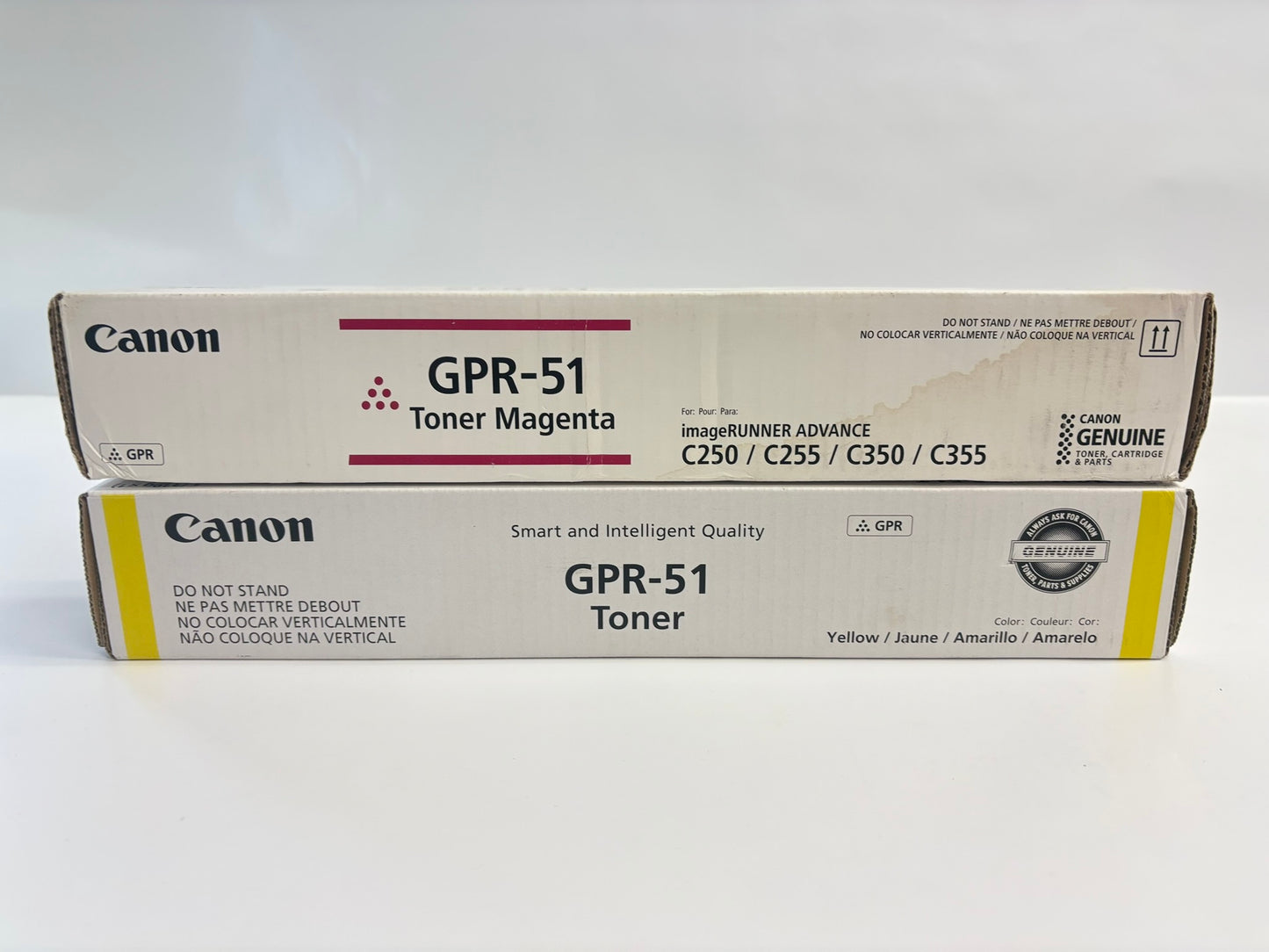 2 OEM Canon iR ADV C250iF,C350iF,C355iF GPR 51 MY Toner Cart (Water Damaged Box)