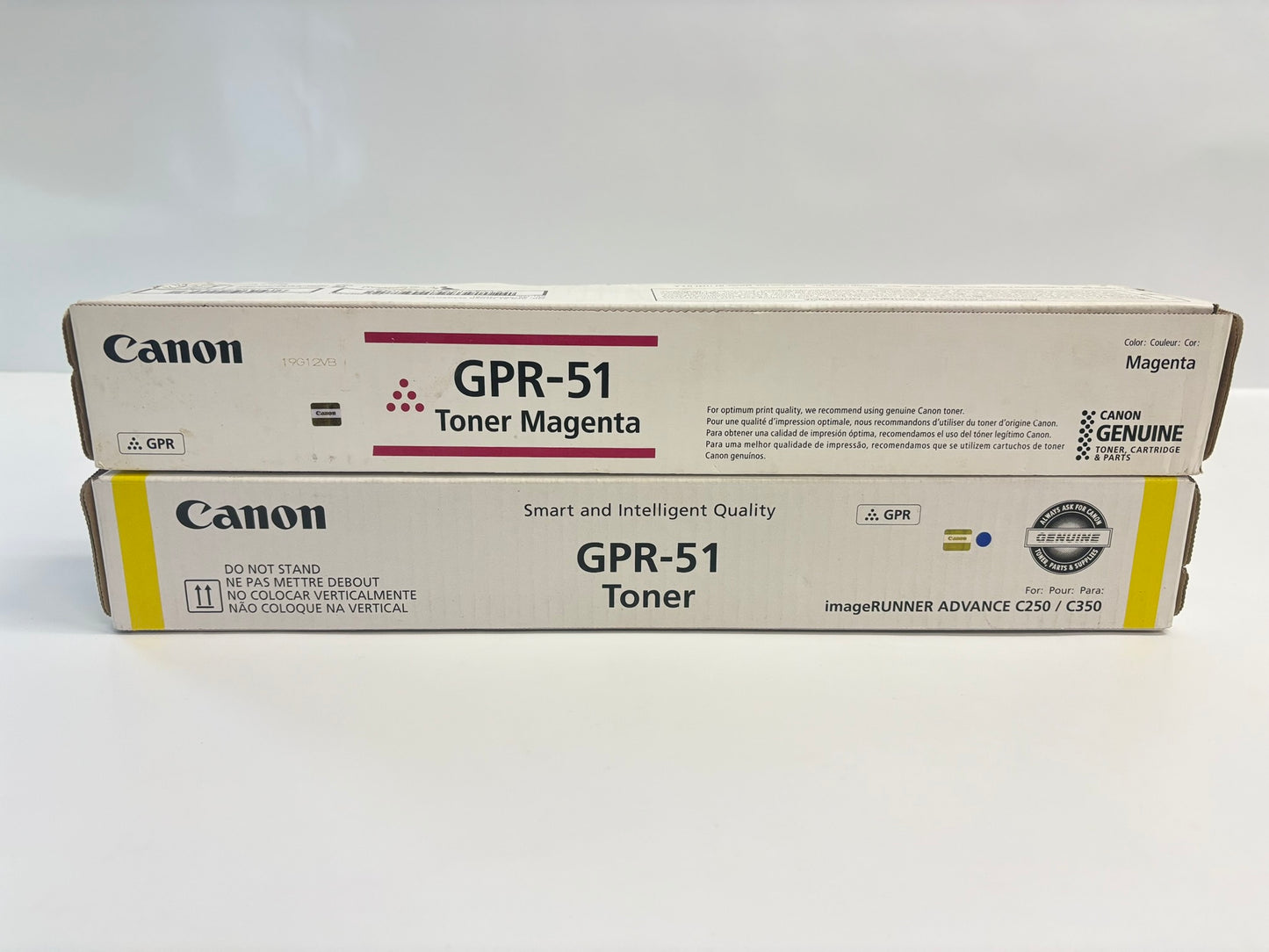 2 OEM Canon iR ADV C250iF,C350iF,C355iF GPR 51 MY Toner Cart (Water Damaged Box)