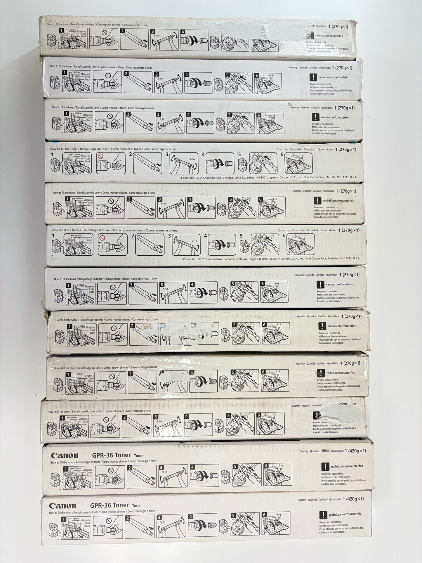 12 OEM Canon iR ADV C2020,C2030,C2230 GPR-36CCCCMMMMYYKK Toner Same Day Ship!
