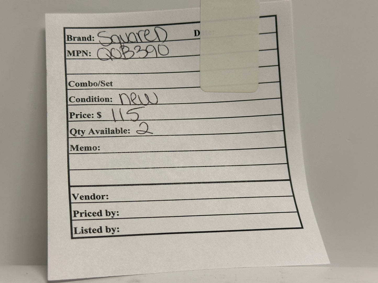 Schneider Square D QOB390 90A 3-Pole Circuit Breaker, 120/240V, Bolt-On