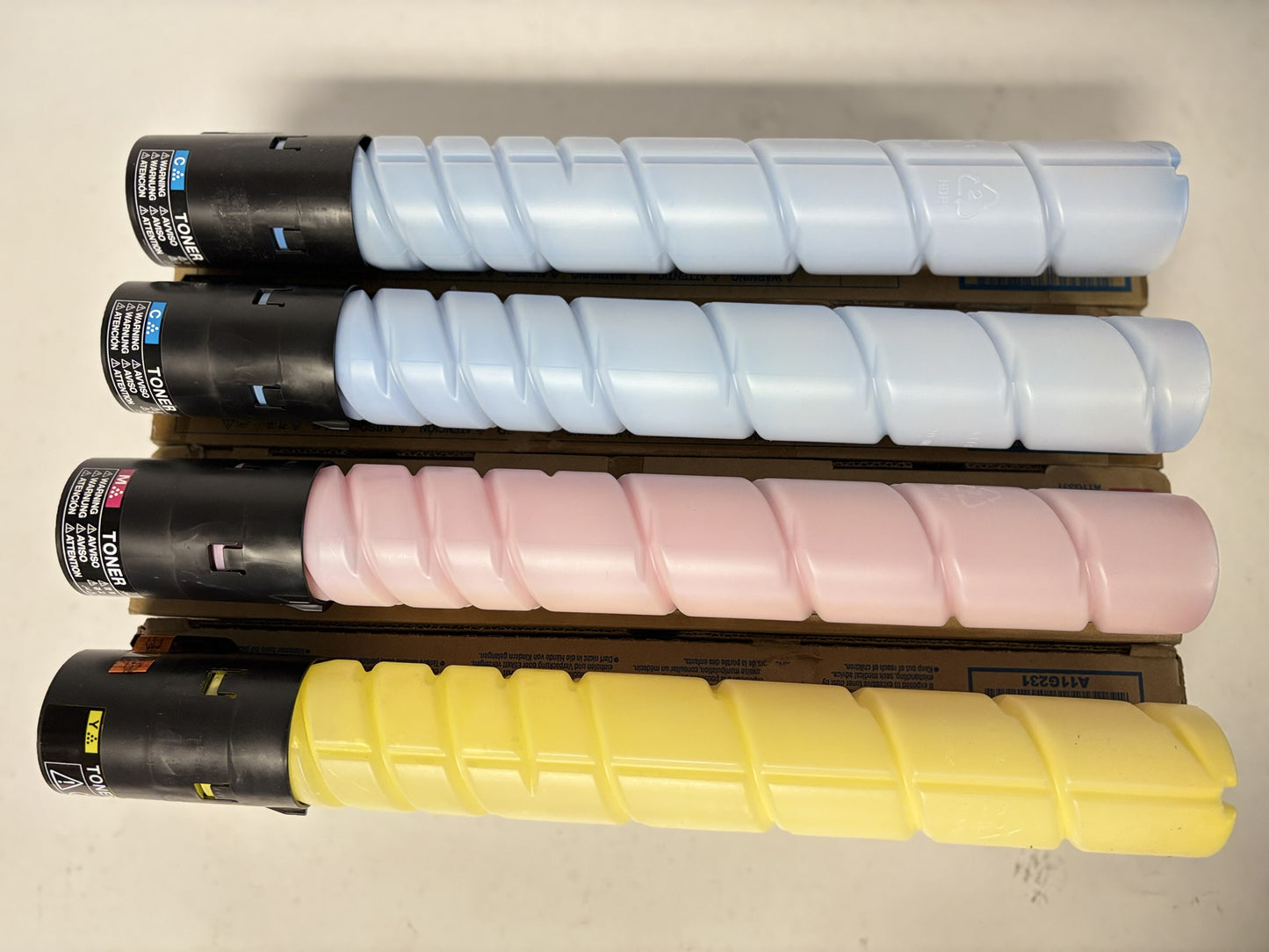 4 Open OEM Konica bizhub C220,C280,C360 TN216 CCMY Toners Same Day Ship