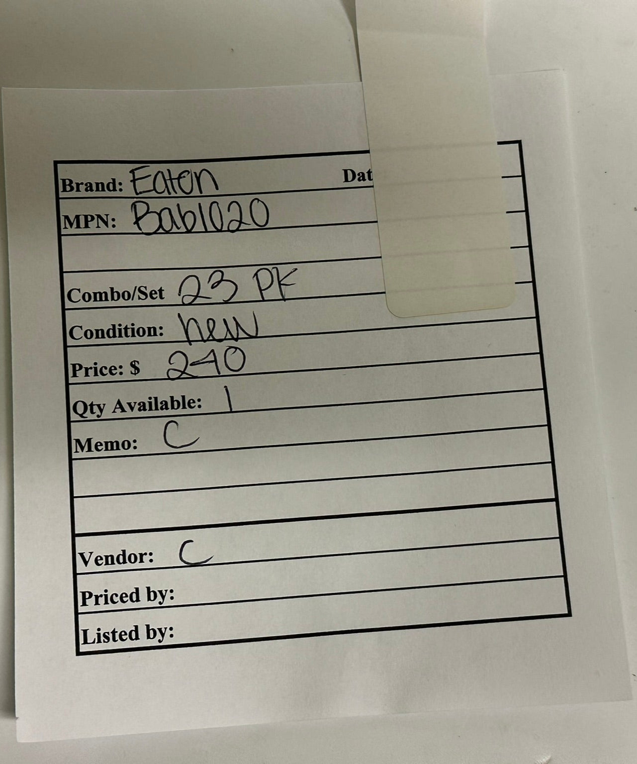 23 PK New Eaton Cutler-Hammer BAB1020 20A 1-Pole 120/240V Circuit Breaker